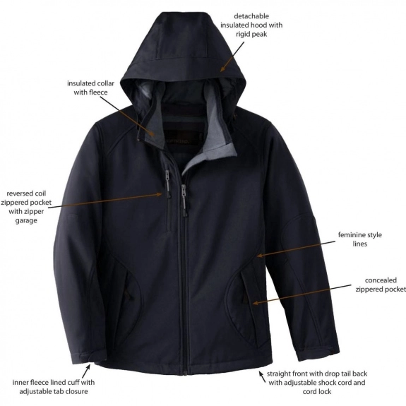 Features - North End Insulated Soft Shell Custom Jackets - Women's