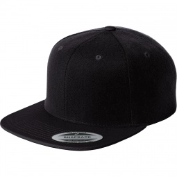 Black Sport-Tek Flat Bill Snapback Custom Hat