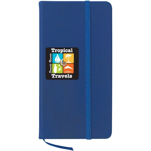 Blue Full Color Junior Soft-Touch Imprinted Journal - 3.5"w x 6.5"h