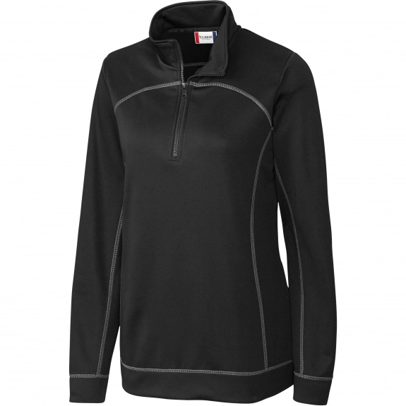 Black Clique Half-Zip Pullover Custom Jackets - Women's