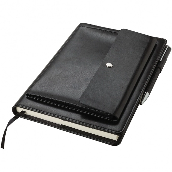 Leatherette Junior Custom Journals w/ Pocket - 6"w x 8.75"h