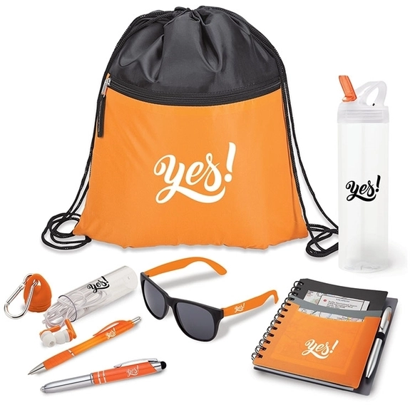 Orange Welcome Attendee Custom Gift Set