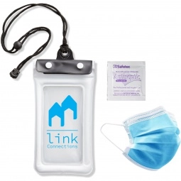 White Waterproof Cell Phone Pouch Promotional Care Kit