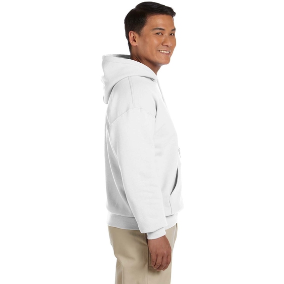 Side Gildan Heavy Blend Custom Hooded Sweatshirt - White