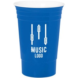 Blue The Party Cup&#174; Reusable Insulated Custom Plastic Cup - 16 oz.