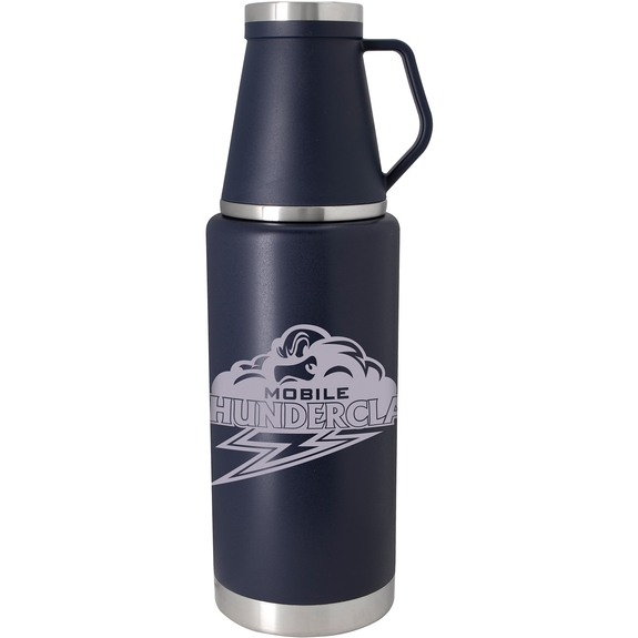 Navy blue Custom Printed Insulated Vacuum Cup Bottle - 51 oz.