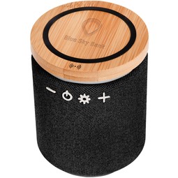 Black - Ultra Sound Custom Logo Speaker & Wireless Charger