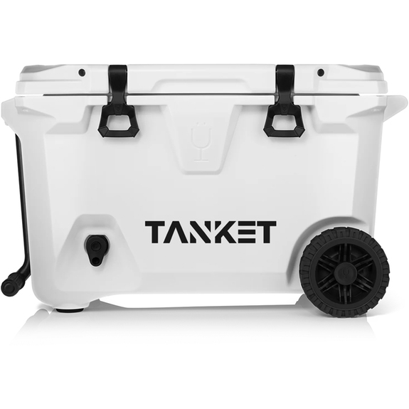 White BruMate Brutank Custom Rolling Cooler w/ Built-In Tap - 55 qt.