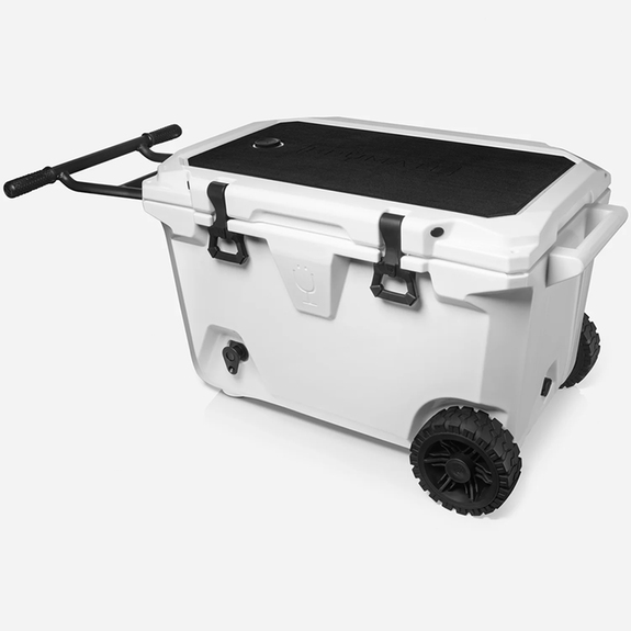 Angle BruMate Brutank Custom Rolling Cooler w/ Built-In Tap - 55 qt.