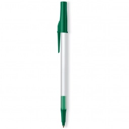 Frosted White/Forest Green Paper Mate Stick Imprinted Pen 