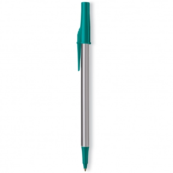 Silver/Teal Paper Mate Stick Imprinted Pen 