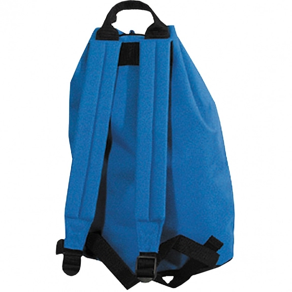 Custom Drawstring Backpack w/ PVC Lining - Back View