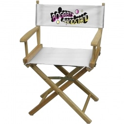 White Full Color Table Height Director's Logo Chair 