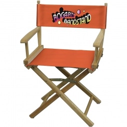 Orange Full Color Table Height Director's Logo Chair 