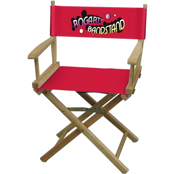 Red Full Color Table Height Director's Logo Chair 