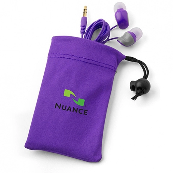 Purple Two-Tone Colored Custom Earbuds w/ Case