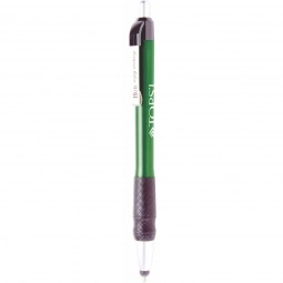 MaxGlide Click Metallic Stylus Custom Pens w/ Rubber Grip