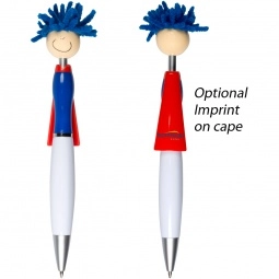 Blue MopTopper Superhero Custom Pen w/ Screen Cleaner