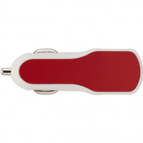 Red UL Listed Twin Port USB Custom Car Chargers