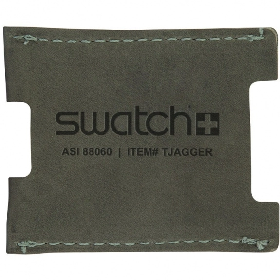 Slate - Traverse Leather Promotional Credit Card Sleeve