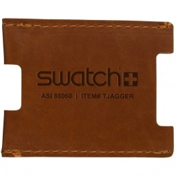 Tan - Traverse Leather Promotional Credit Card Sleeve