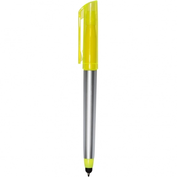 Yellow - 3-in-1 Highlighter Promotional Stylus Pen