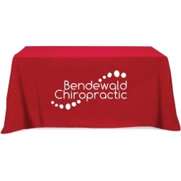 Red - 3-Sided Custom Table Cover - 4 ft.