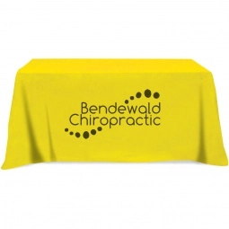 Yellow - 3-Sided Custom Table Cover - 4 ft.