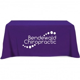 Purple - 3-Sided Custom Table Cover - 4 ft.