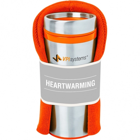Orange - Heartwarming Custom Tumbler & Beanie Gift Set
