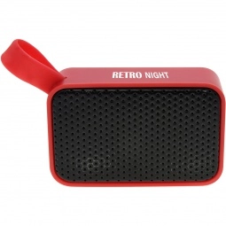 Red - Portable Bluetooth Custom Speaker w/ Finger Loop