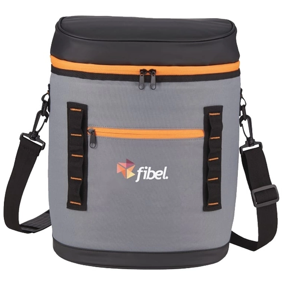 Orange Padded Custom Backpack Cooler - 20 Can