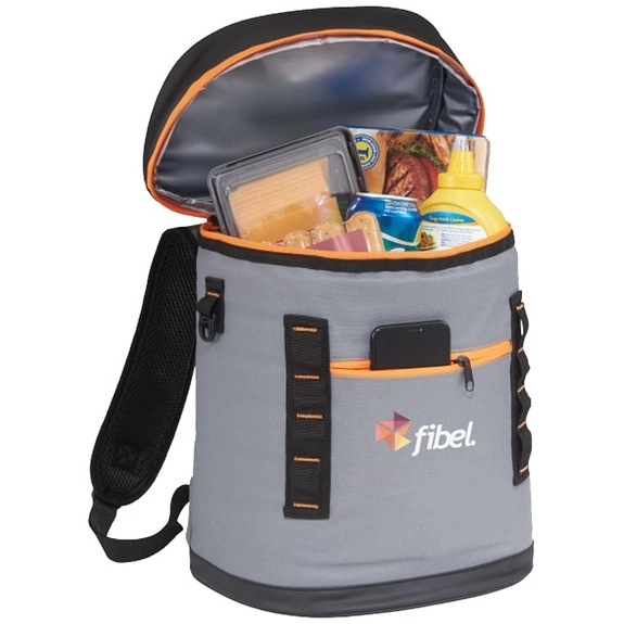 Open Padded Custom Backpack Cooler - 20 Can