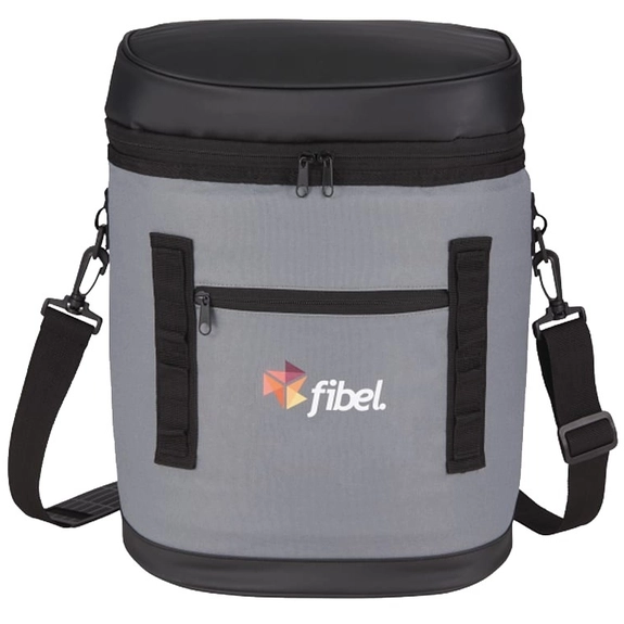 Black Padded Custom Backpack Cooler - 20 Can
