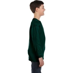 Side Gildan Heavy Cotton Custom Youth Long Sleeve T-Shirt - Colors