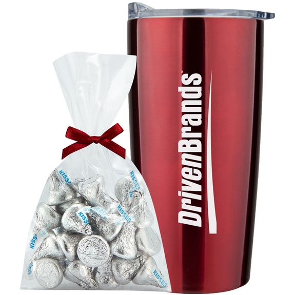 Red Insulated Branded Tumbler w/ Hershey's&#174; Kisses