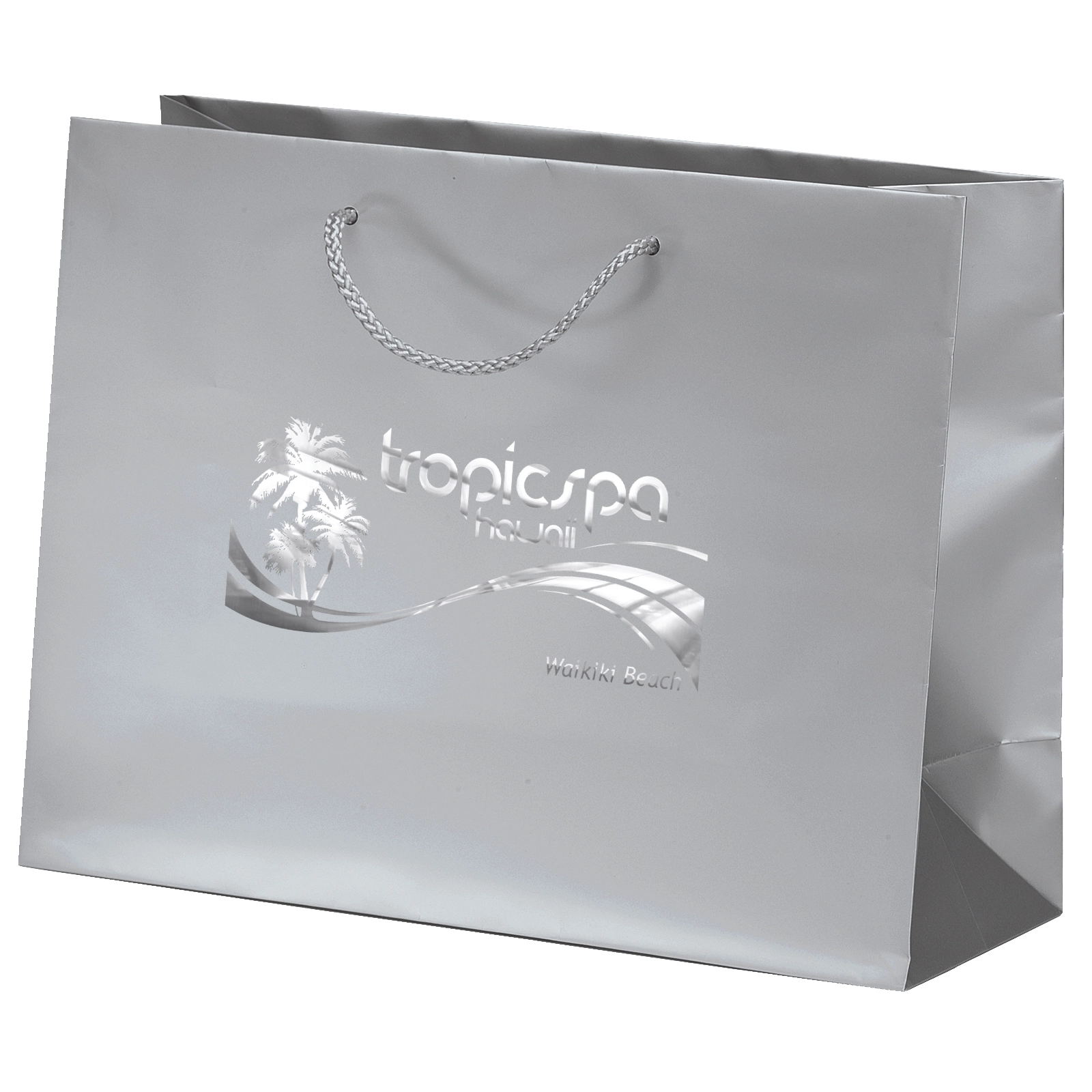 Download Matte Laminated Euro Logo Tote Bag Shopping Bag - 13 x 10 x 5 | ePromo