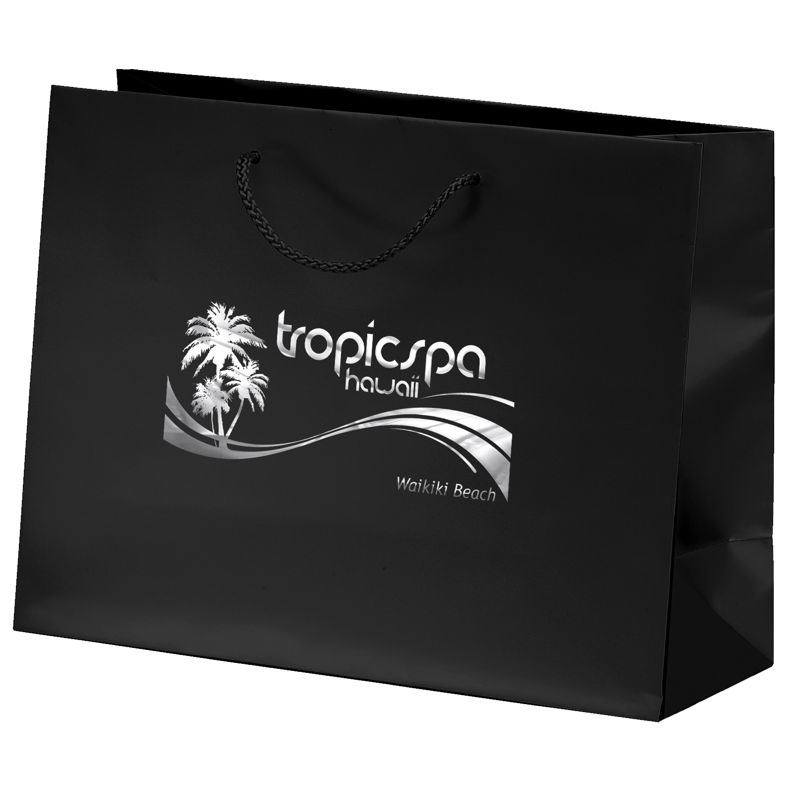 Download Matte Laminated Euro Logo Tote Bag Shopping Bag - 13 x 10 x 5 | ePromo