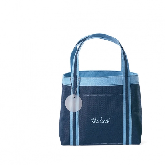 Navy/Sky Blue Piccolo Mini Promotional Tote Bag