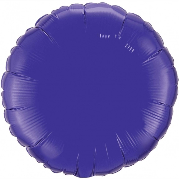 Quartz Purple Printed Round Microfoil Valved Balloons - 18"