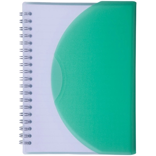 Translucent-green Small Spiral Curve Custom Notebook - 3.25"w x 4.25"h
