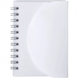 White Small Spiral Curve Custom Notebook - 3.25"w x 4.25"h