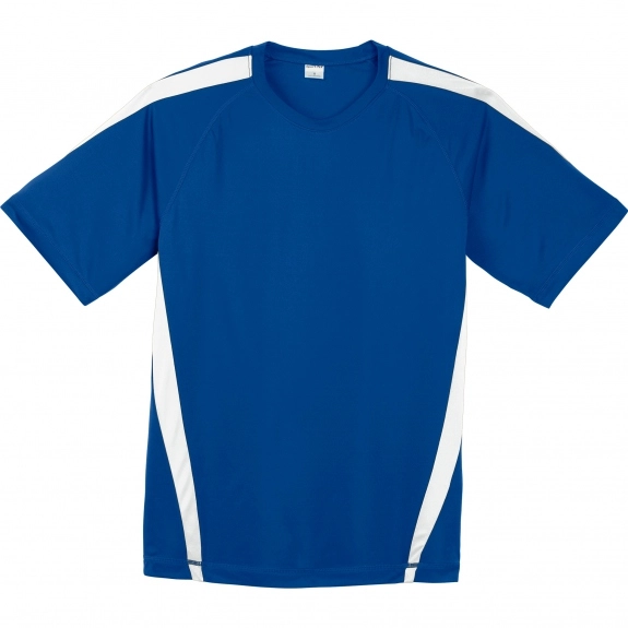True Royal/White Sport-Tek Colorblock Competitor Logo T-Shirt