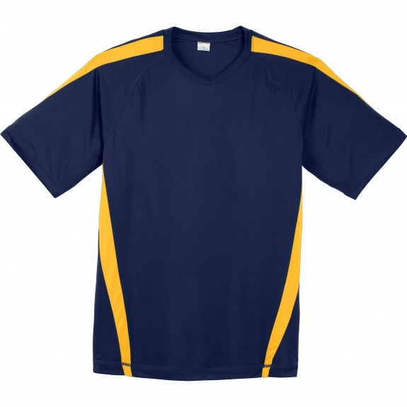 True Navy/Gold Sport-Tek Colorblock Competitor Logo T-Shirt