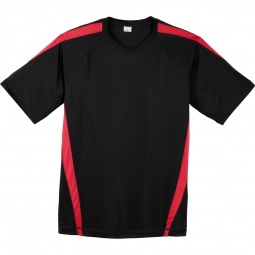 Black/True Red Sport-Tek Colorblock Competitor Logo T-Shirt