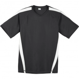 Iron Grey/White Sport-Tek Colorblock Competitor Logo T-Shirt
