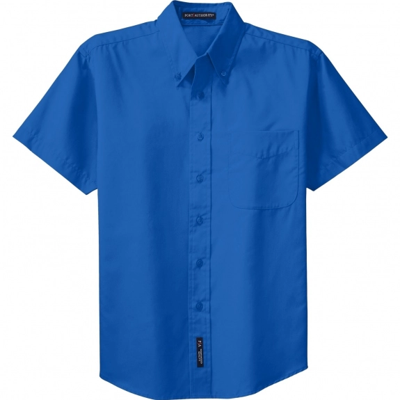 Strong Blue Port Authority Short Sleeve Easy Care Custom Shirt 