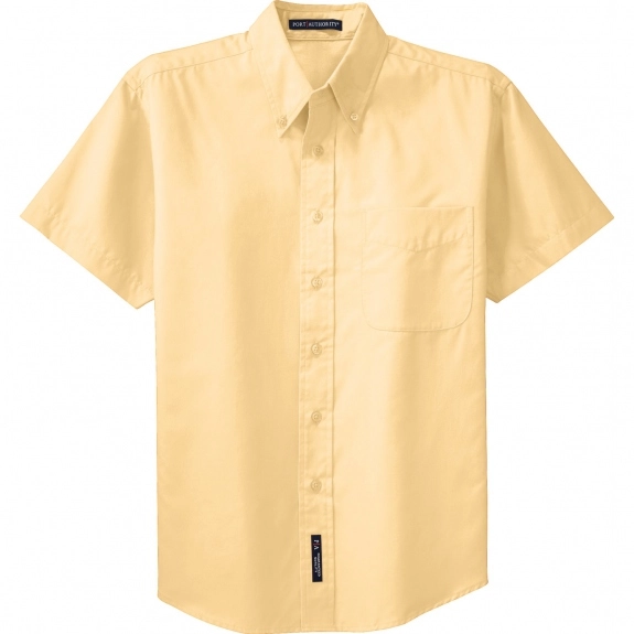Yellow Port Authority Short Sleeve Easy Care Custom Shirt 