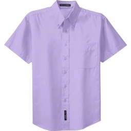 Bright Lavender Port Authority Short Sleeve Easy Care Custom Shirt 