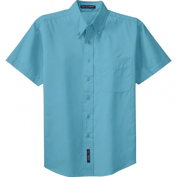 Maui Blue Port Authority Short Sleeve Easy Care Custom Shirt 